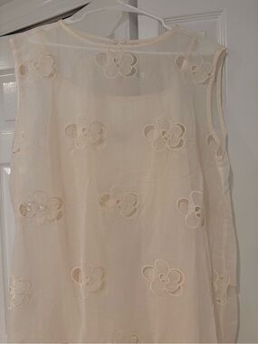 SHEIN Cream Floral Embroidered Maxi Dress